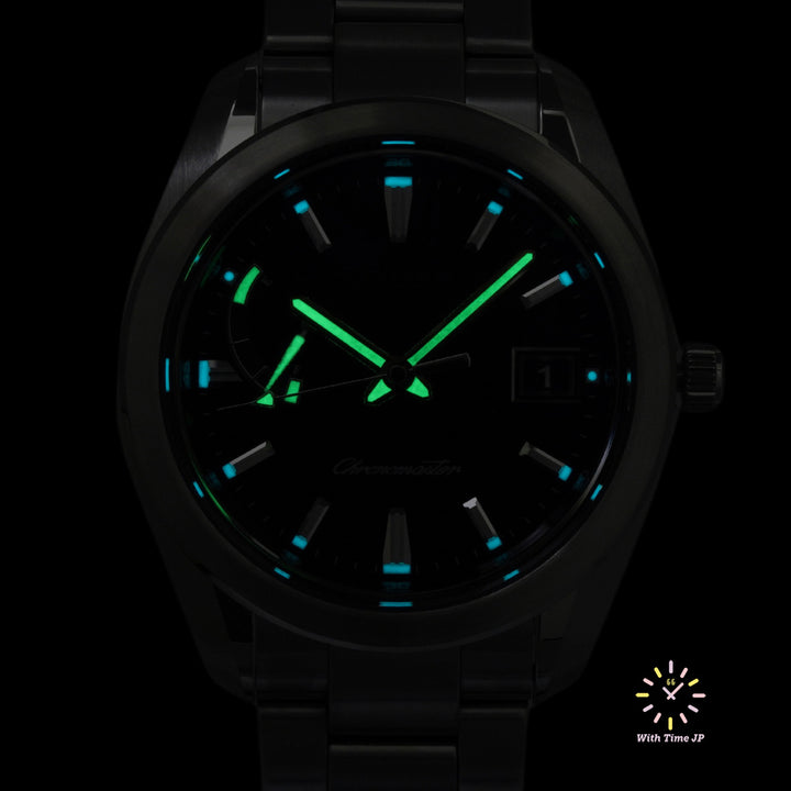 THE CITIZEN AQ1050-50E solar Men's Watch Lumibright on black dial.