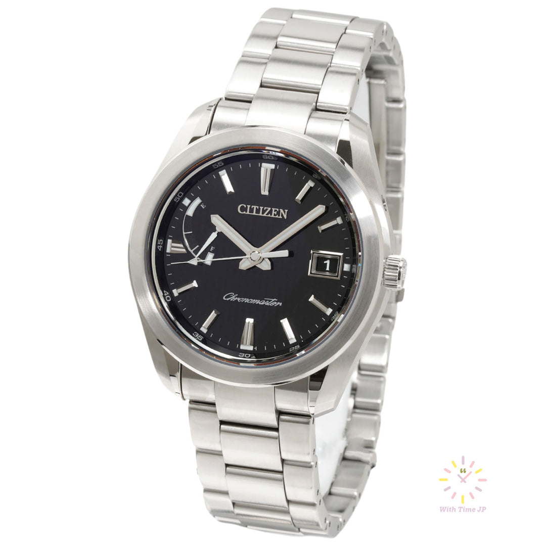 THE CITIZEN AQ1050-50E solar Men's Watch, Stainless steel Case, black Dial,Stainless steel Three-fold push type Band.