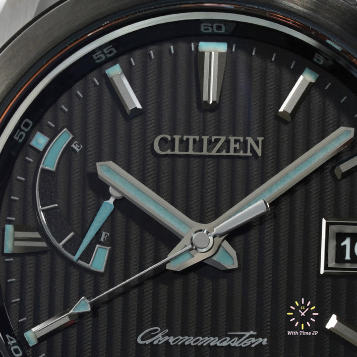 THE CITIZEN AQ1054-59E Solar Men's Watch Close-up of black dial.
