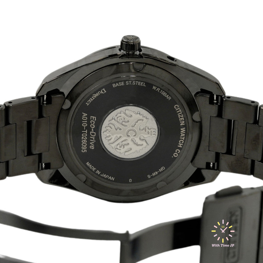 THE CITIZEN AQ1054-59E Solar Men's Watch caseback.