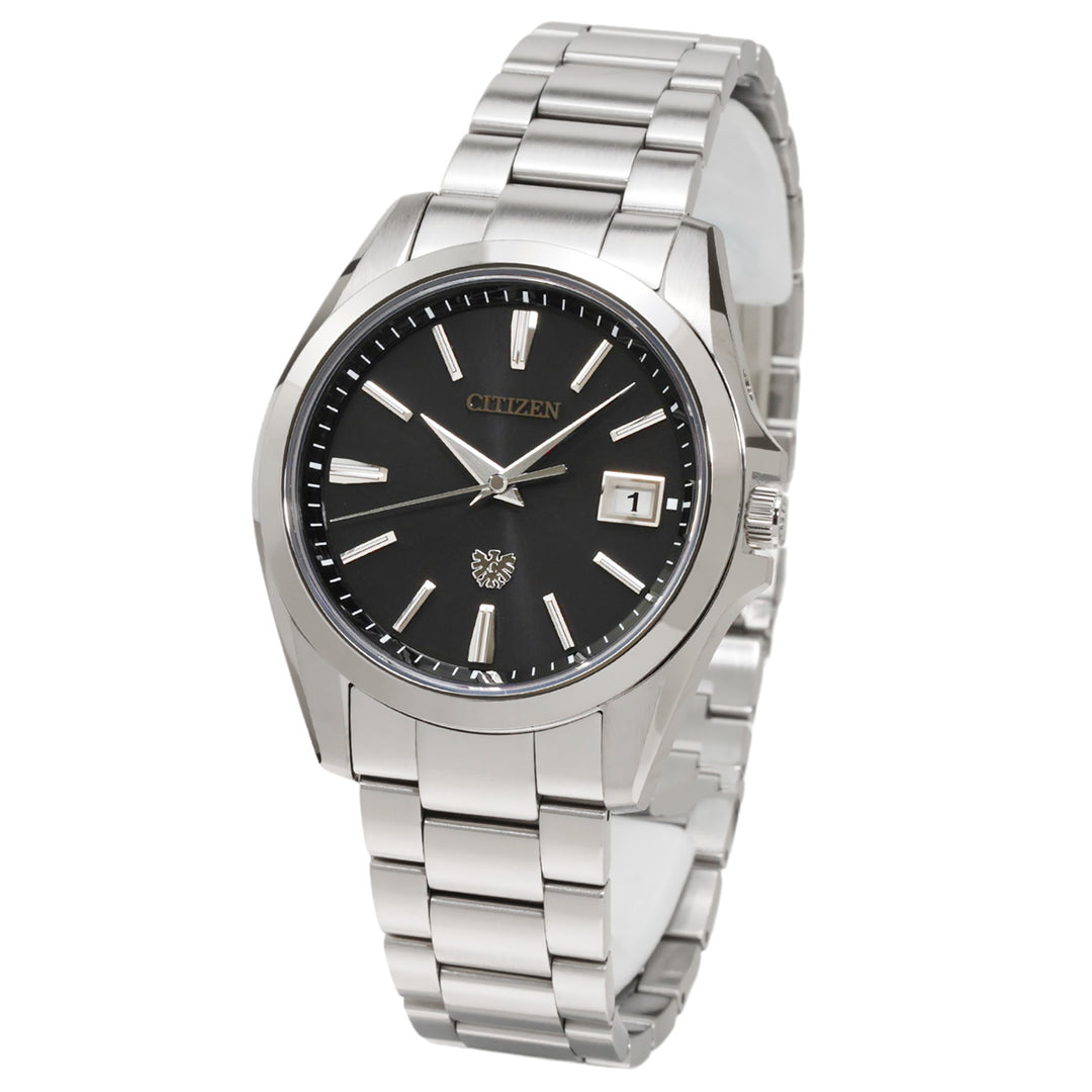 THE CITIZEN AQ4060-50E solar Men's Watch, Stainless steel Case, black Dial,Stainless steel triple link band.