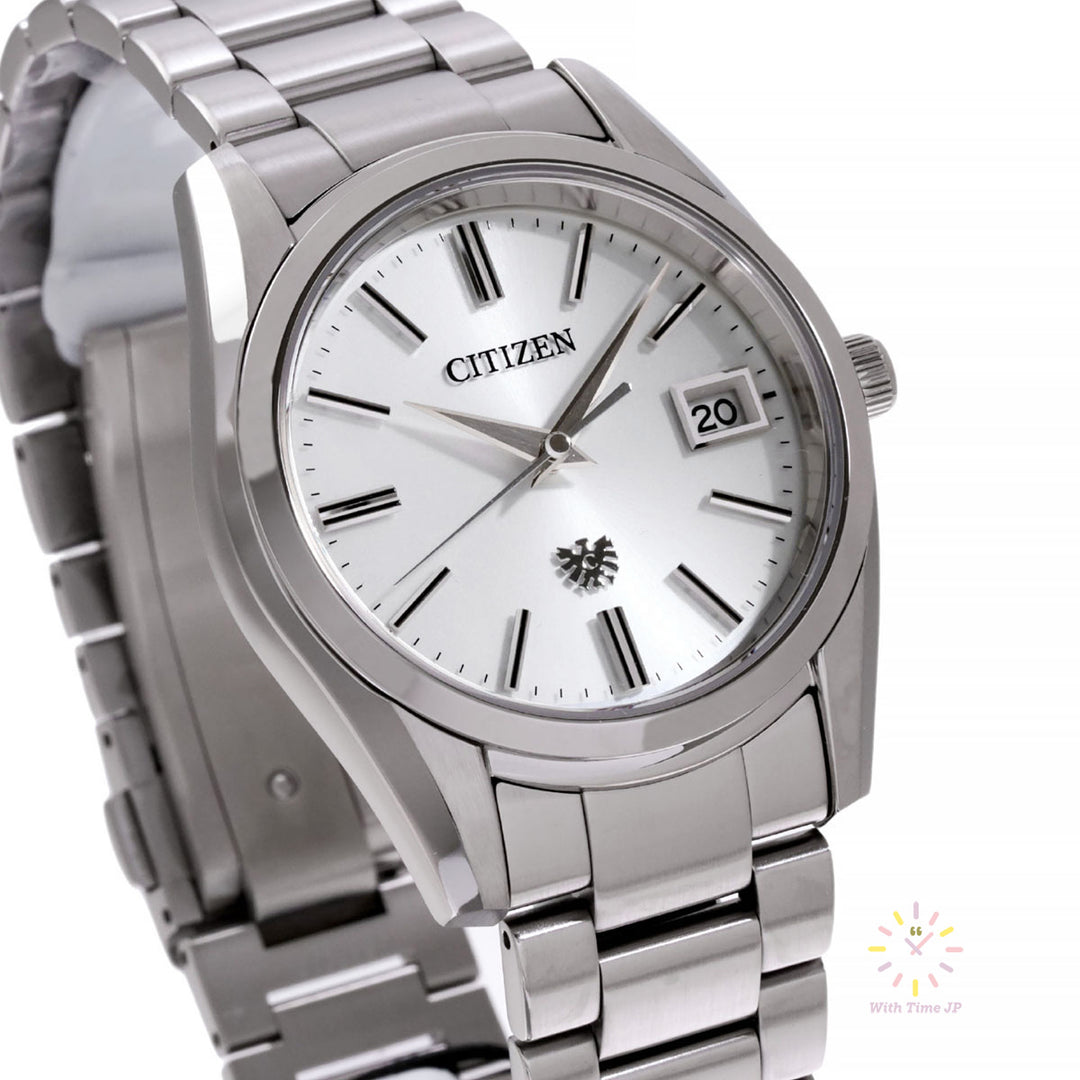 THE CITIZEN AQ4080-52A Solar Men's Watch Angle from left.