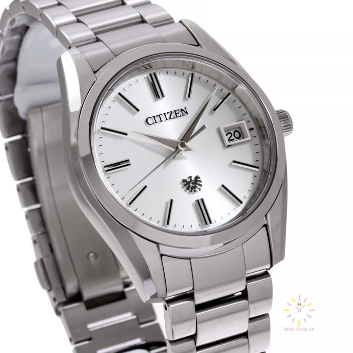 THE CITIZEN AQ4080-52A Solar Men's Watch Angle from left.