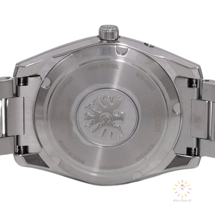 THE CITIZEN AQ4080-52E Solar Men's Watch back cover.