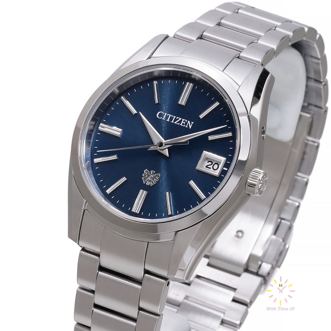 THE CITIZEN AQ4080-52L,Close-up of Blue Dial from crown side