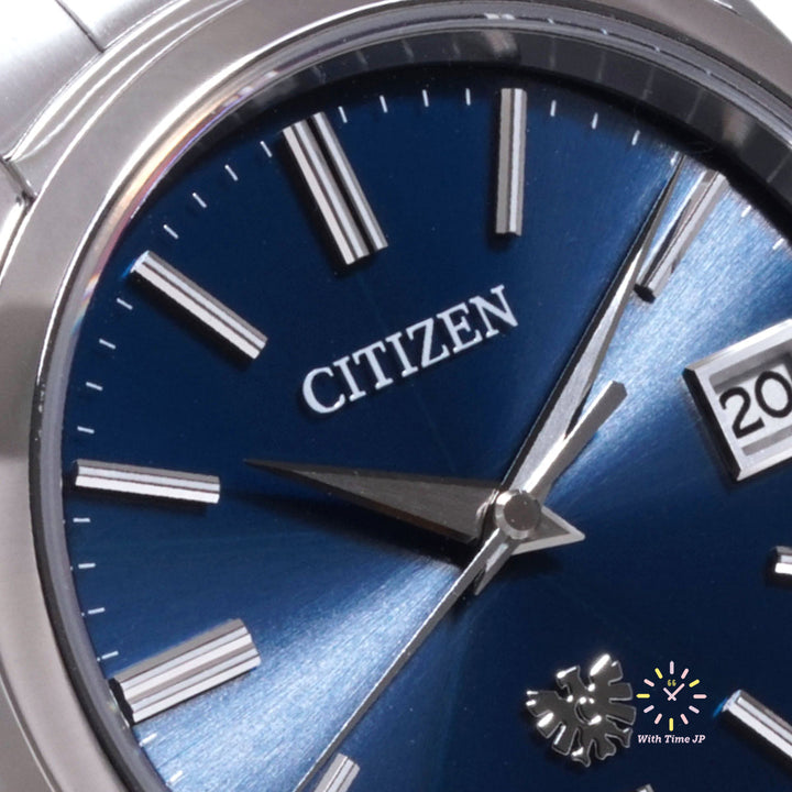 THE CITIZEN AQ4080-52L solar Men's Watch, Close-up of blue dial