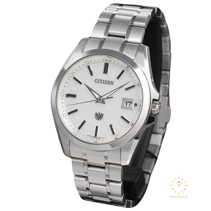 THE CITIZEN AQ4091-56A Solar Men's Watch, Stainless Steel Case, White Japanese paper dial,Stainless Triple Link Band.