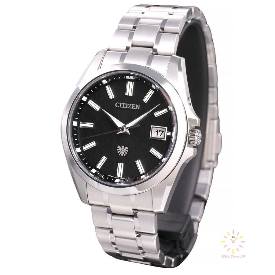 THE CITIZEN AQ4091-56E Solar Men's Watch, Stainless Steel Case, Black Japanese paper dial,Stainless Triple Link Band.