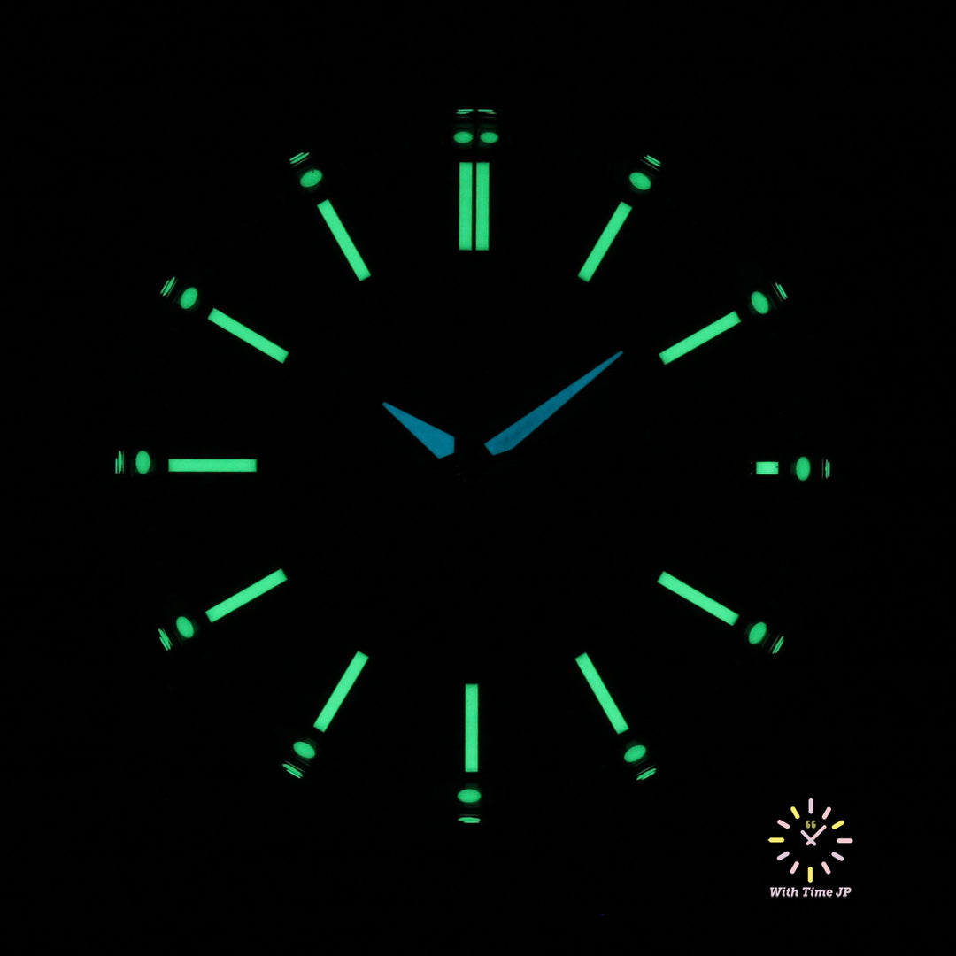 THE CITIZEN AQ4091-56L solar Men's Watch Lumibrite on blue Japanese paper dial.