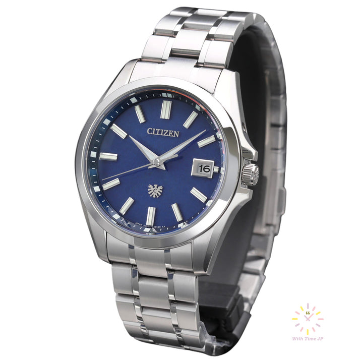 THE CITIZEN AQ4091-56L solar Men's Watch, Super titanium Case, Blue Dial,Super titanium Triple Link Band.