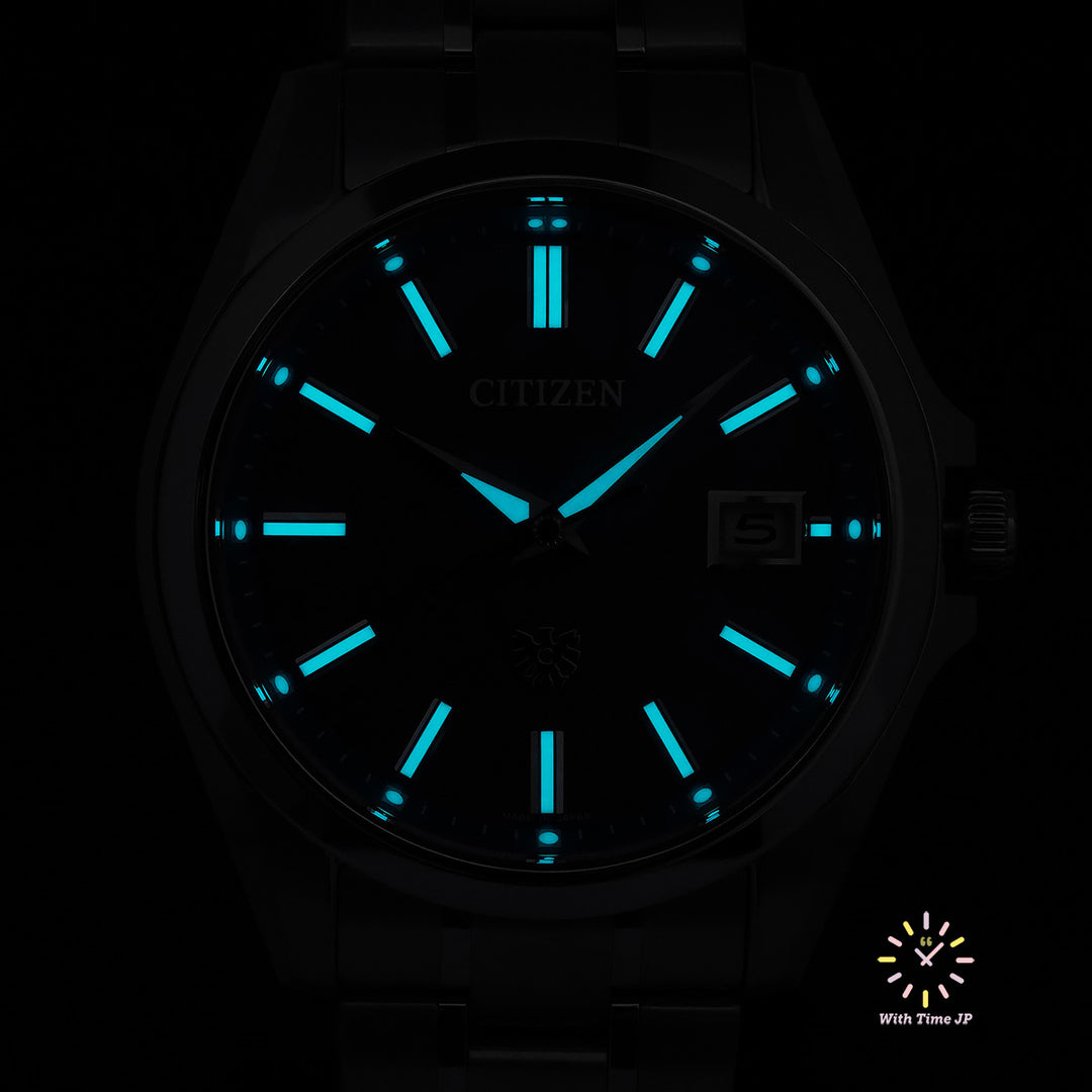 THE CITIZEN AQ4091-56M ,solar Watch, Lumibright on "indigo-dyed" Japanese paper dial.