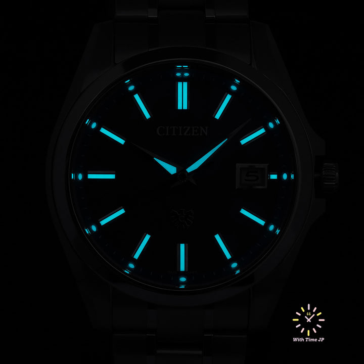 THE CITIZEN AQ4091-56M ,solar Watch, Lumibright on "indigo-dyed" Japanese paper dial.