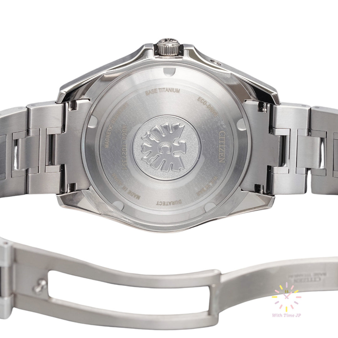 THE CITIZEN AQ4091-56M solar Watch back side