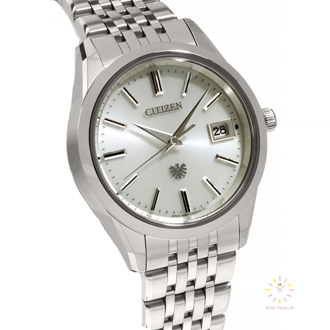 THE CITIZEN AQ4100-57A solar Men's Watch Angle from left