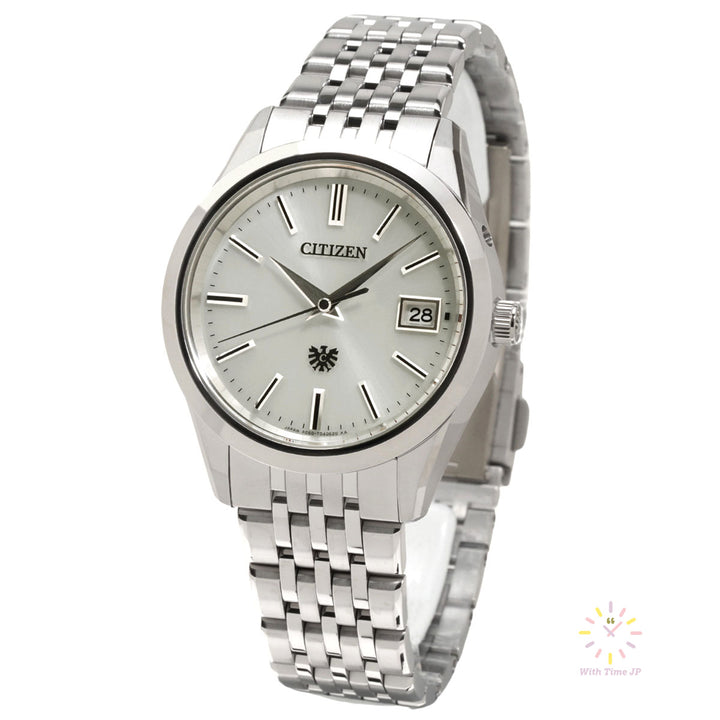 THE CITIZEN AQ4100-57A solar Watch Men's Watch, Super titanium Case, white Dial,Super titanium quadruple Link Band.