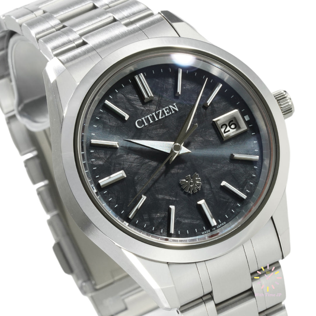 CITIZEN AQ4100-57E,Close-up of black Dial