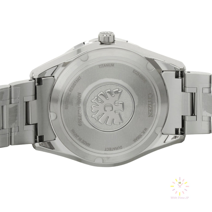 Backsid of the case of CITIZEN AQ4100-57E