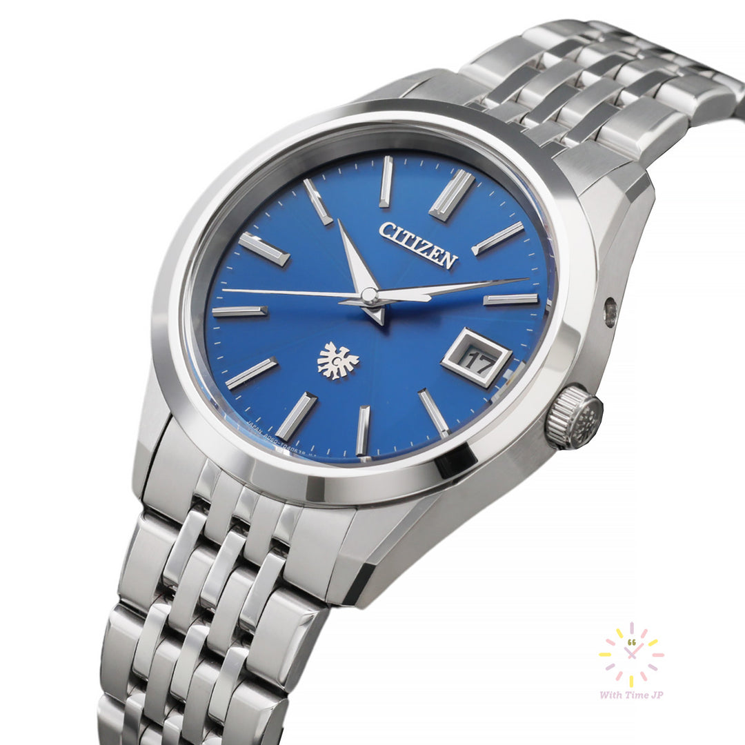 THE CITIZEN AQ4100-57L Solar Men's Watch Angle from the right side.