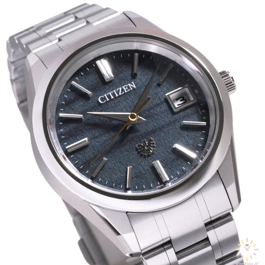 THE CITIZEN AQ4100-65L solar Men's Watch, Angle from Left.
