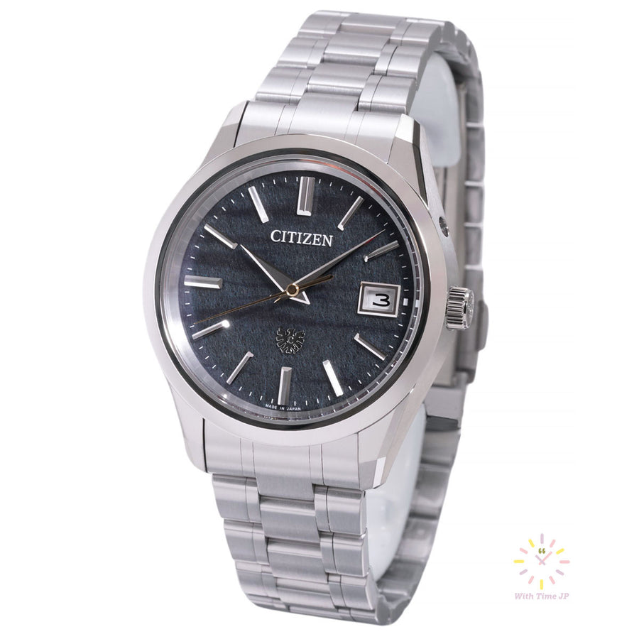 THE CITIZEN AQ4100-65L solar Men's Watch, Super Titanium Case, Blue Dye Japanese Paper(Blue-gray) Dial, Super Titanium Triple Link Band.
