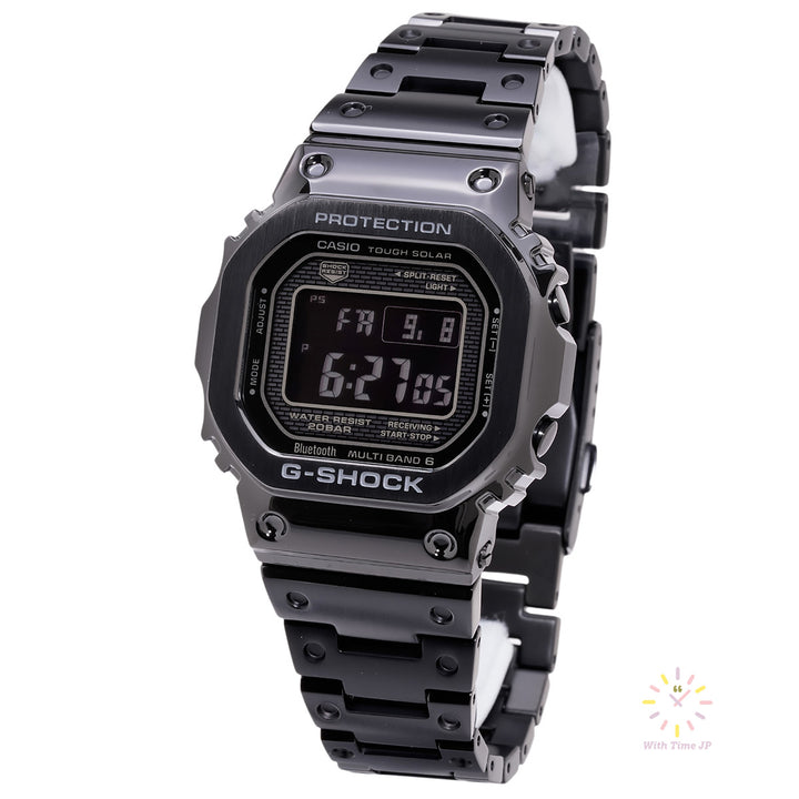 CASIO GMW-B5000GD-1JF, Men's Watch, Stainless steel, black Dial,Stainless steel Band.