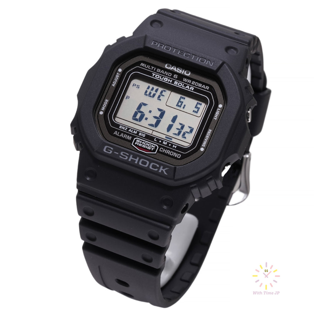 CASIO G-SHOCK GW-5000U-1JF Mens Solar Watches, angle from right side.