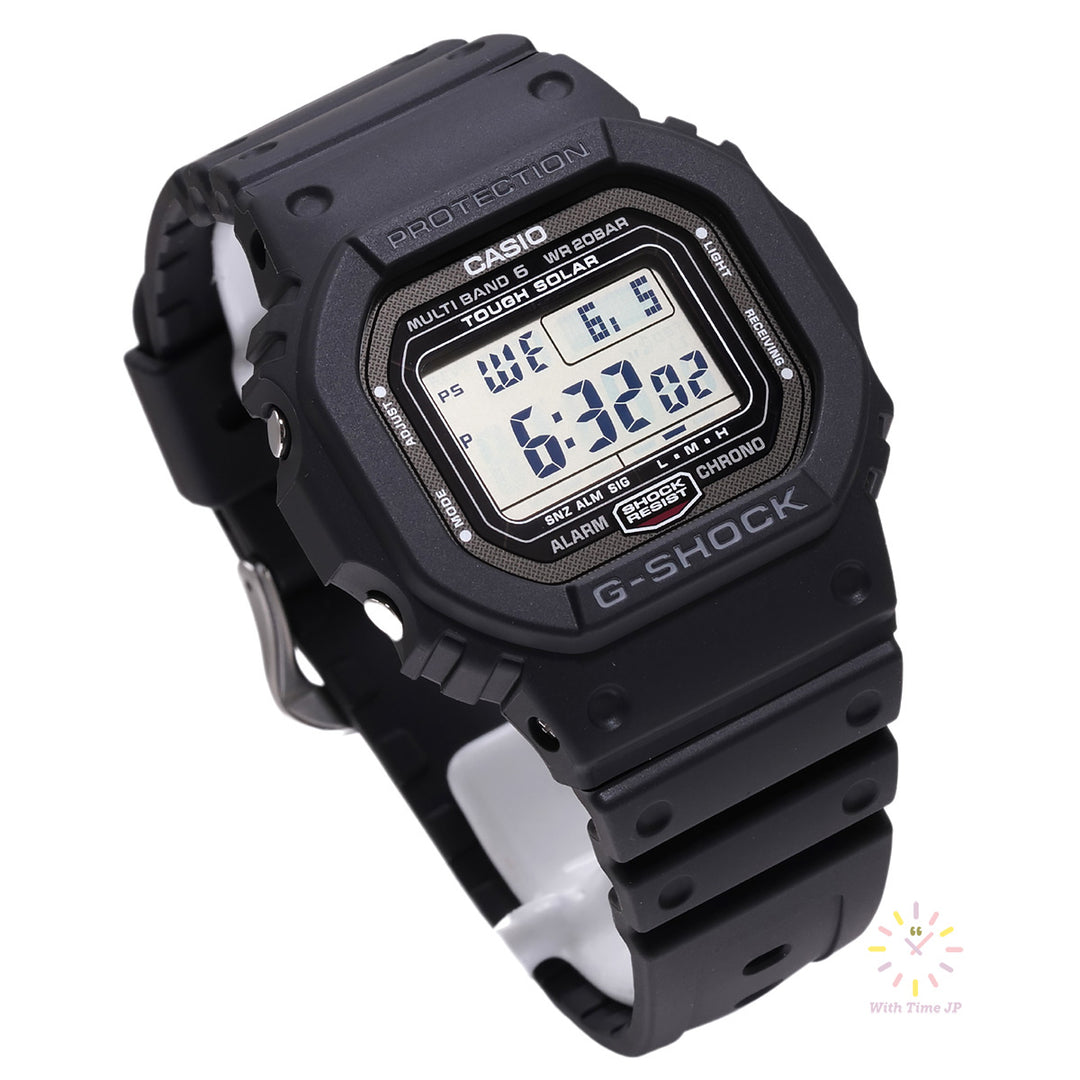 CASIO G-SHOCK GW-5000U-1JF Mens Solar Watches, Angle from left side.