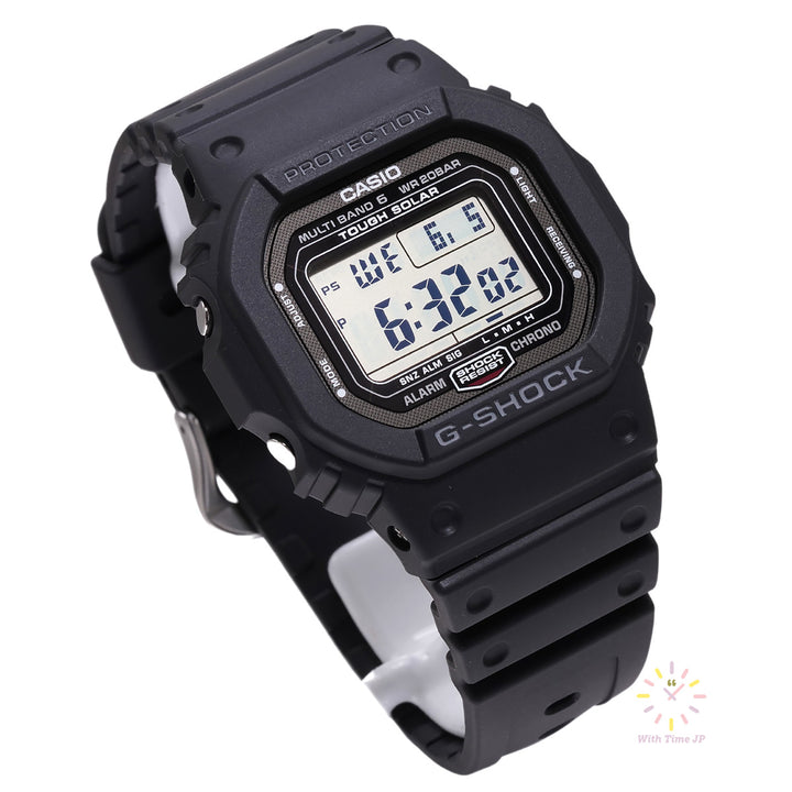 CASIO G-SHOCK GW-5000U-1JF Mens Solar Watches, Angle from left side.