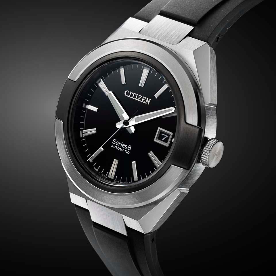 CITIZEN SERIES EIGHT NA1004-10E Right oblique angle of mechanical watch