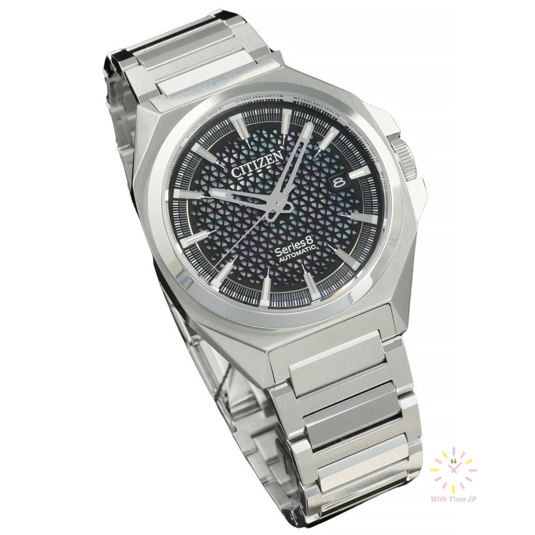 Left side of CITIZEN Series Eight NA1010-84X Mechanical Men's Watch