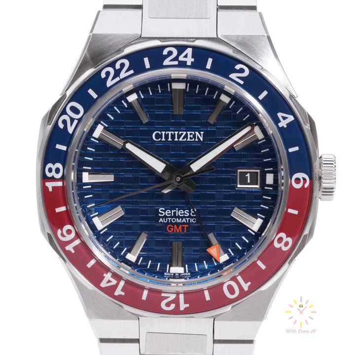 CITIZEN SERIES 8 NB6030-59,Close-up of Blue Dial