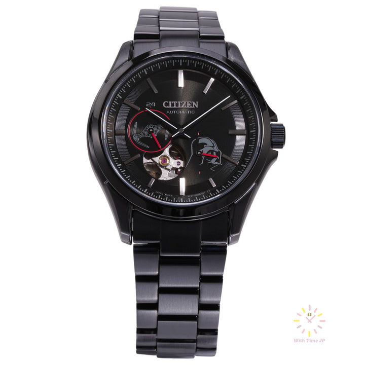 CITIZEN NP1015-66E,Darth Vader Model,Automatic men's watch, front angle.
