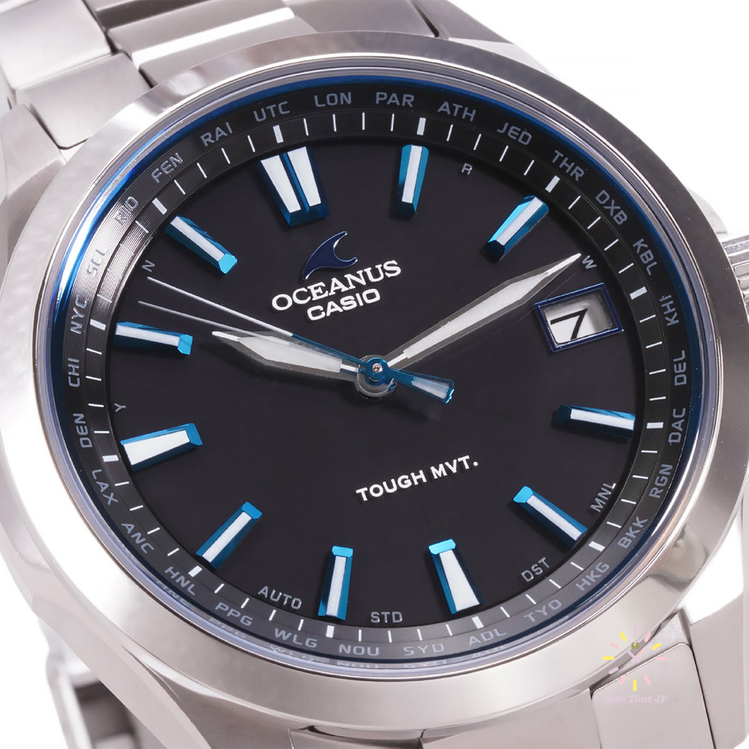 CASIO OCW-S100-1AJF,Close-up of black Dial