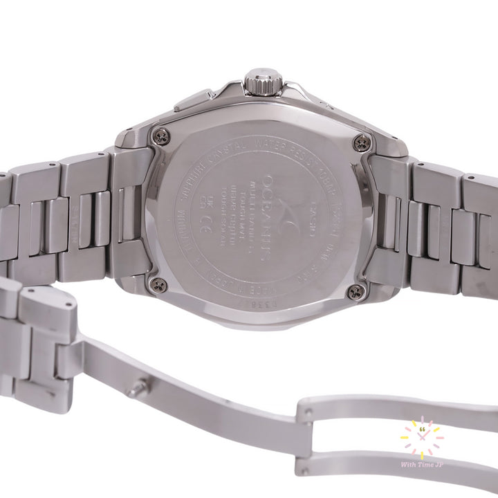 Backside of the case of CASIO OCW-S100-1AJF