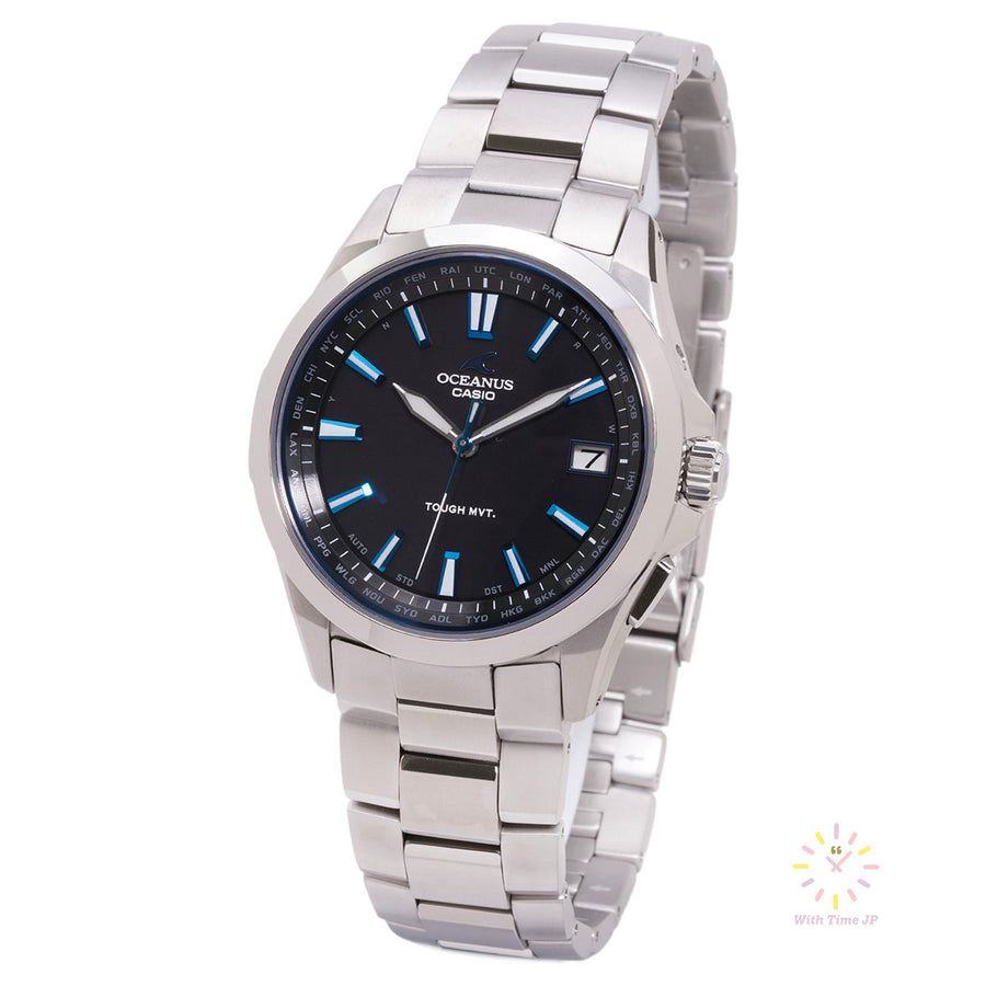 CASIO OCW-S100-1AJF, Men's Watch, titanium Case, black Dial,titanium Band.