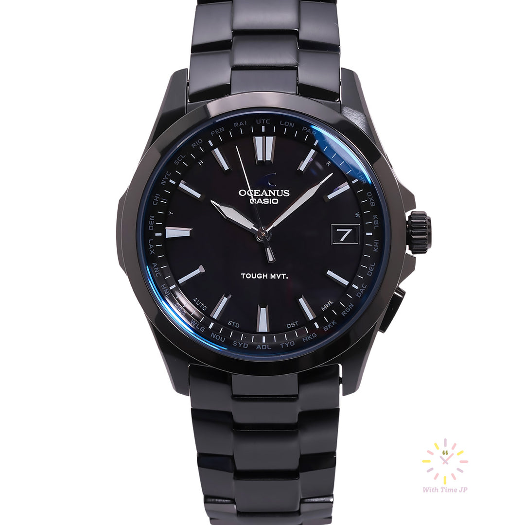 CASIO OCEANUS OCW-S100B-1AJF, viewed from front.