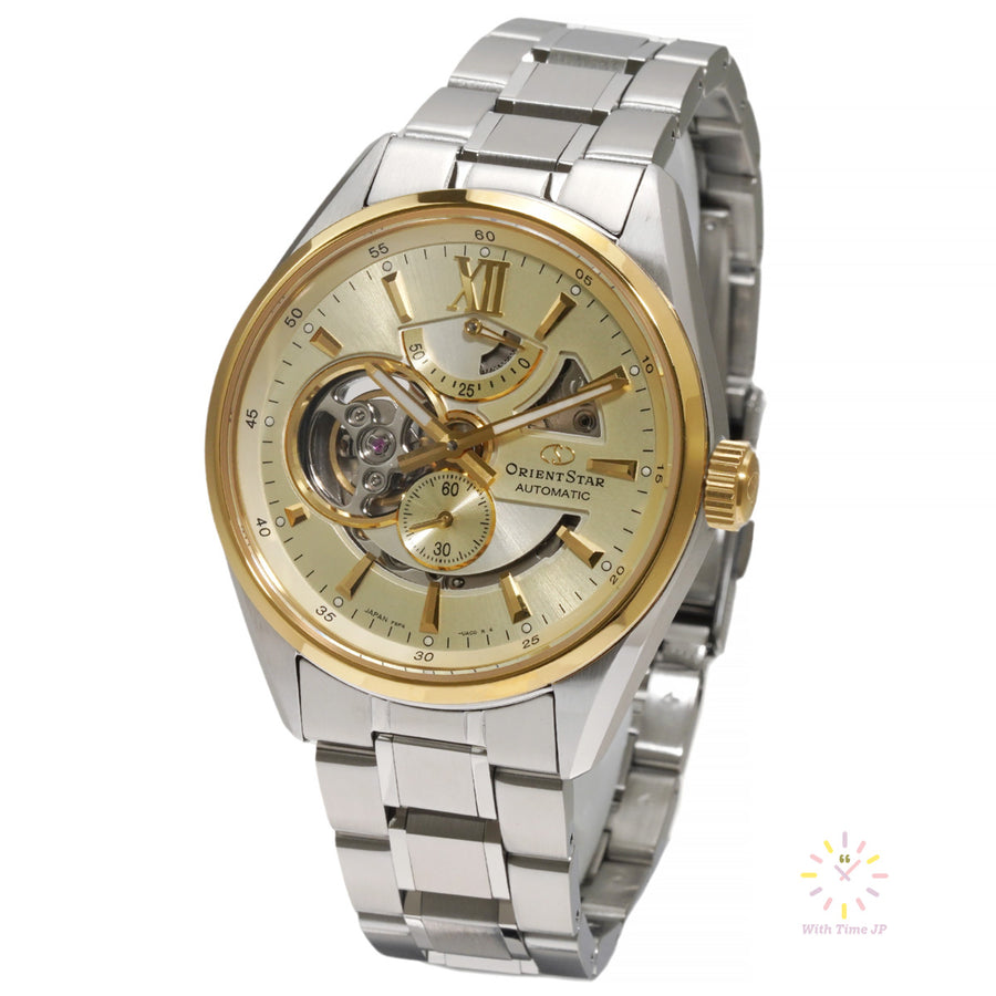 ORIENT STAR RK-AV0124G, Automatic Men's Watch, Stainless steel Case, Stainless steel band, Champagne dial.