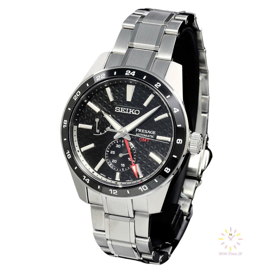 Seiko Presage SARF005, Automatic Watch, Men's Watch, Stainless steel case, Black dial, Stainless steel band.