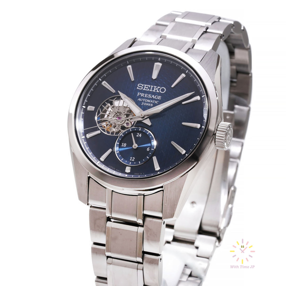 Seiko Presage SARJ003 ,Mechanical Men's Watch,Diagonal angle from below.