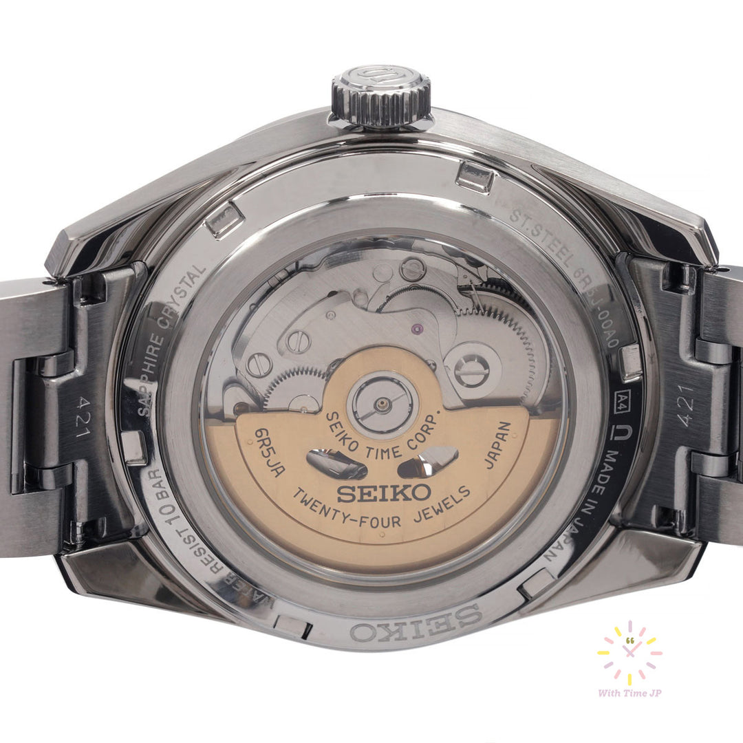 Seiko Presage SARJ003,Mechanical men's watch with see-through back.