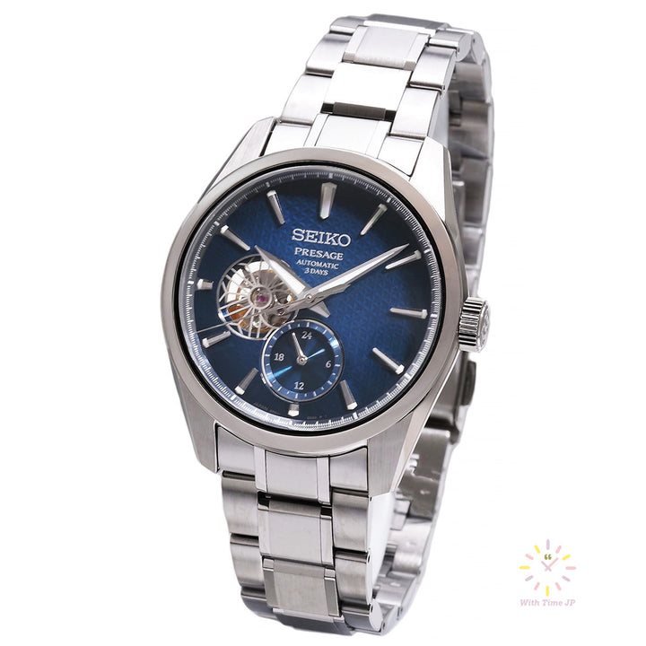 Seiko Presage SARJ003 ,Mechanical Men's Watch, Stainless Steel Case, Indigo Dial,Triple link band with stainless steel stail.