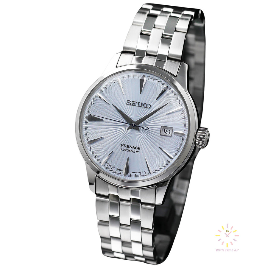 SIKO PRESAGE SARY161,mechanical Watch, Men's Watch, stainless steel Case, light blue Dial,stainless steel Band.