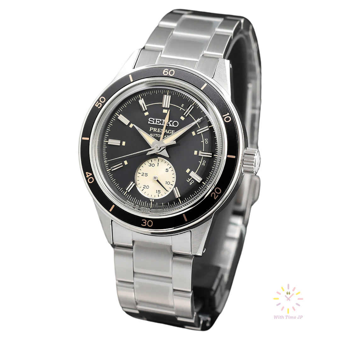 SIKO PRESAGE SARY211,mechanical Watch, Men's Watch, stainless steel Case, black Dial,stainless steel Band.
