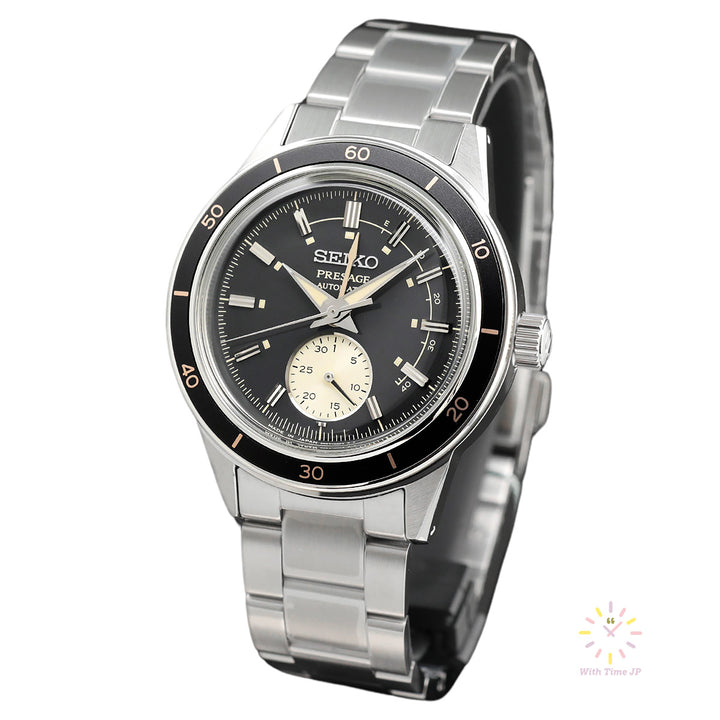 SIKO PRESAGE SARY211,mechanical Watch, Men's Watch, stainless steel Case, black Dial,stainless steel Band.