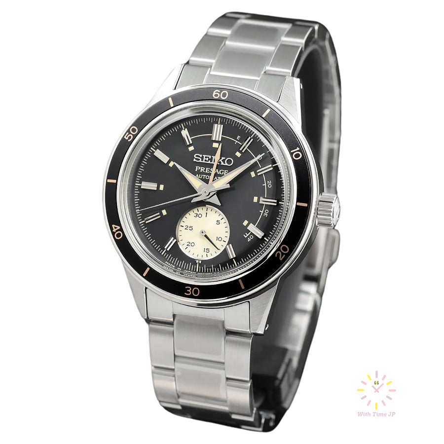 SIKO PRESAGE SARY211,mechanical Watch, Men's Watch, stainless steel Case, black Dial,stainless steel Band.