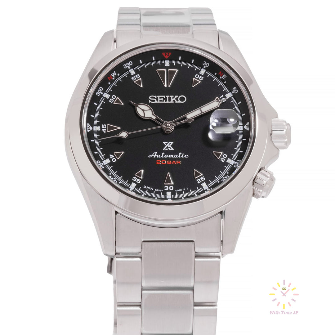 SEIKO PROSPEX SBDC087,Angle looking up at the Black Dial