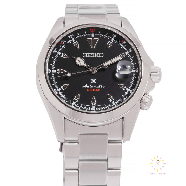 SEIKO PROSPEX SBDC087,Angle looking up at the Black Dial