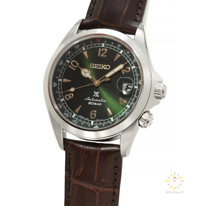 SIKO PROSPEX SBDC091 Automatic Men's Watch, stainless steel Case, green Dial,Molded cowhide leather band.