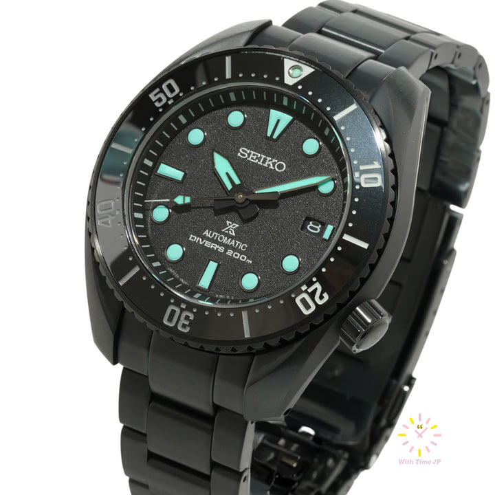 Seiko Prospex The Black Series Automatic Diver Scuba SBDC193,Oblique angle