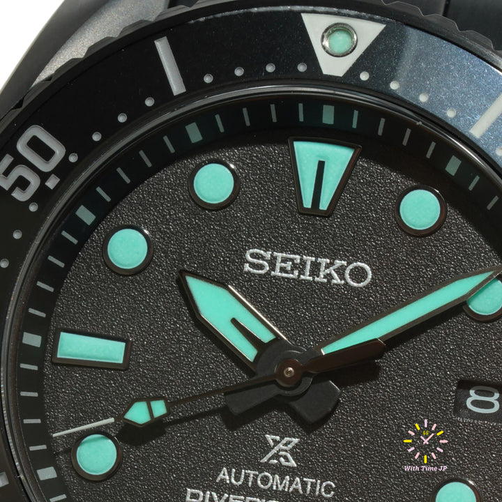 Seiko Prospex The Black Series Automatic Diver Scuba SBDC193,Close-up of Black Dial #2